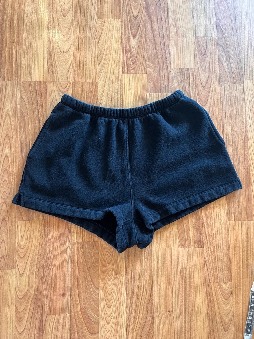 Wild Fable Women's Black Fleece Shorts with Elastic Waist